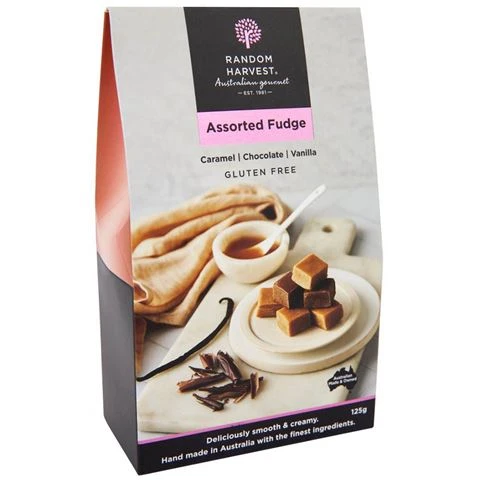 Random Harvest - Gluten Free Assorted Fudge 125g 3 Random Harvest - Gluten Free Assorted Fudge 125g