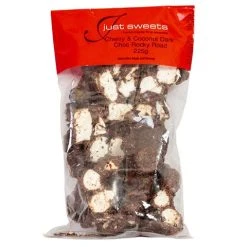 Just Sweets - Dark Choc Cherry & Coconut Rocky Road 225g