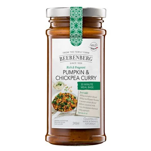 Beerenberg - Pumpkin Chickpea Curry 30Minute Meal Base 240ml 3 Beerenberg - Pumpkin Chickpea Curry 30Minute Meal Base 240ml