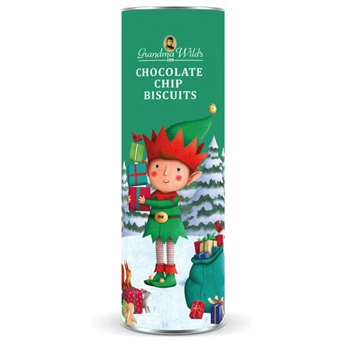 Grandma Wilds - Helpful Elf Giant Tube W/Chocolate Chip Biscuits 200g 3 Grandma Wilds - Helpful Elf Giant Tube W/Chocolate Chip Biscuits 200g