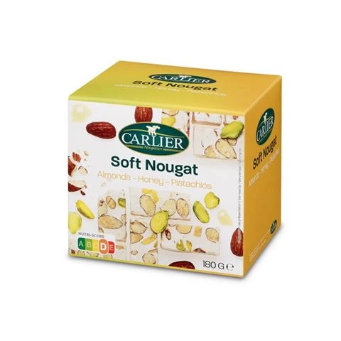 Carlier - Soft Nougat W/Almond, Honey & Pistachio 180g 3 Carlier - Soft Nougat W/Almond, Honey & Pistachio 180g