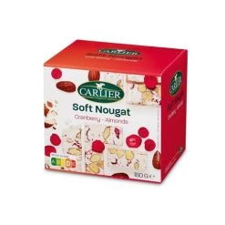 Carlier - Soft Nougat W/Cranberry & Almonds 180g