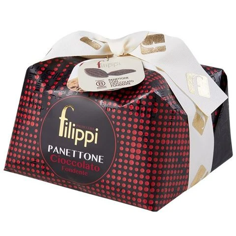 Filippi - Panettone With Chocolate W/Red Gift Bag 500g 3 Filippi - Panettone With Chocolate W/Red Gift Bag 500g