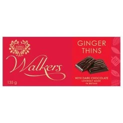 Walkers - Dark Chocolate Ginger Thins 135g