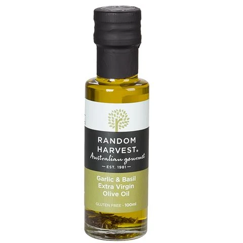 Random Harvest - Garlic & Basil Extra Virgin Olive Oil 100ml 3 Random Harvest - Garlic & Basil Extra Virgin Olive Oil 100ml
