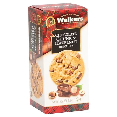 Walkers - Chocolate Chunk & Hazelnut Biscuits 150g 3 Walkers - Chocolate Chunk & Hazelnut Biscuits 150g