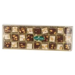 Carlier - Nougat Cubes Vanilla/Choc/Almond 280g