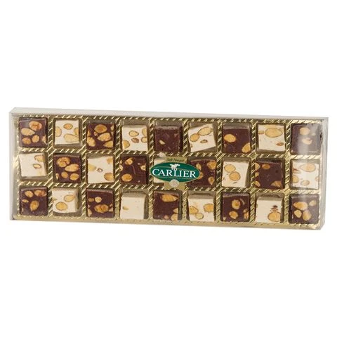 Carlier - Nougat Cubes Vanilla/Choc/Almond 280g 3 Carlier - Nougat Cubes Vanilla/Choc/Almond 280g