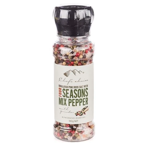 Chef's Choice - Himalayan Rock Salt With Four Seasons Pepper 3 Chef's Choice - Himalayan Rock Salt With Four Seasons Pepper