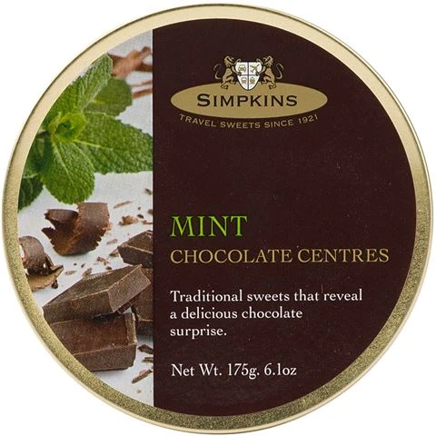 Simpkins - Mint Chocolate Centres Travel Sweets 175g 3 Simpkins - Mint Chocolate Centres Travel Sweets 175g