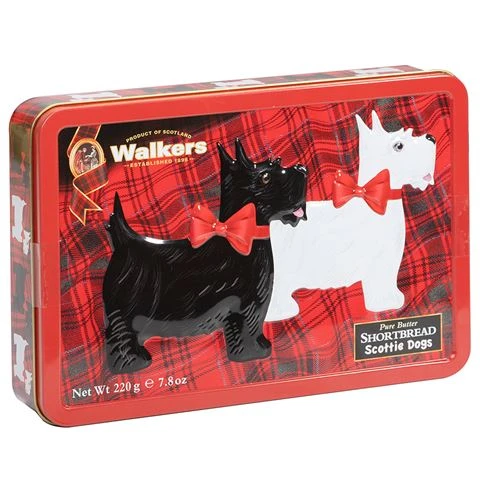 Walkers - Pure Butter Scottie Dog Shortbread Shapes Tin 220g 3 Walkers - Pure Butter Scottie Dog Shortbread Shapes Tin 220g