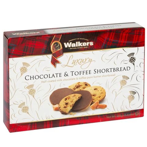 Walkers - Luxury Chocolate & Toffee Shortbread 160g 3 Walkers - Luxury Chocolate & Toffee Shortbread 160g