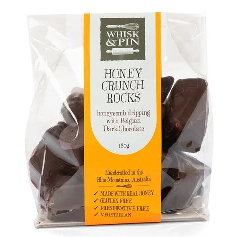 Whisk & Pin - Honey Crunch Rocks Dark Chocolate 180g 3 Whisk & Pin - Honey Crunch Rocks Dark Chocolate 180g