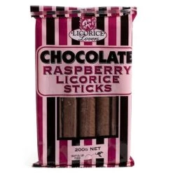 Peter's Licorice Lovers - Chocolate Raspberry Licorice Sticks 200g