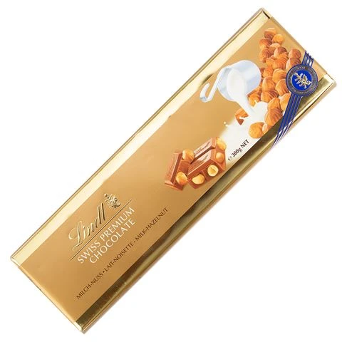 Lindt - Swiss Gold Milk Hazelnut Chocolate Block 300g 3 Lindt - Swiss Gold Milk Hazelnut Chocolate Block 300g