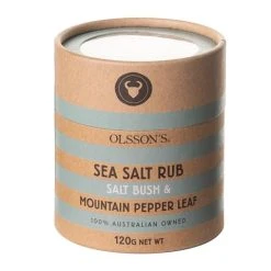 Olsson's - Saltbush & Mountain Pepper Leaf Sea Salt Rub 120g